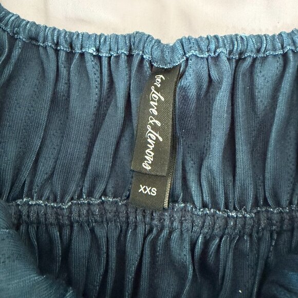 NWOT For Love & Lemons Navy Blue Lola Pointelle PJ Set - Picture 8 of 9